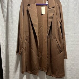 MELLODAY Tan cardigan blazer